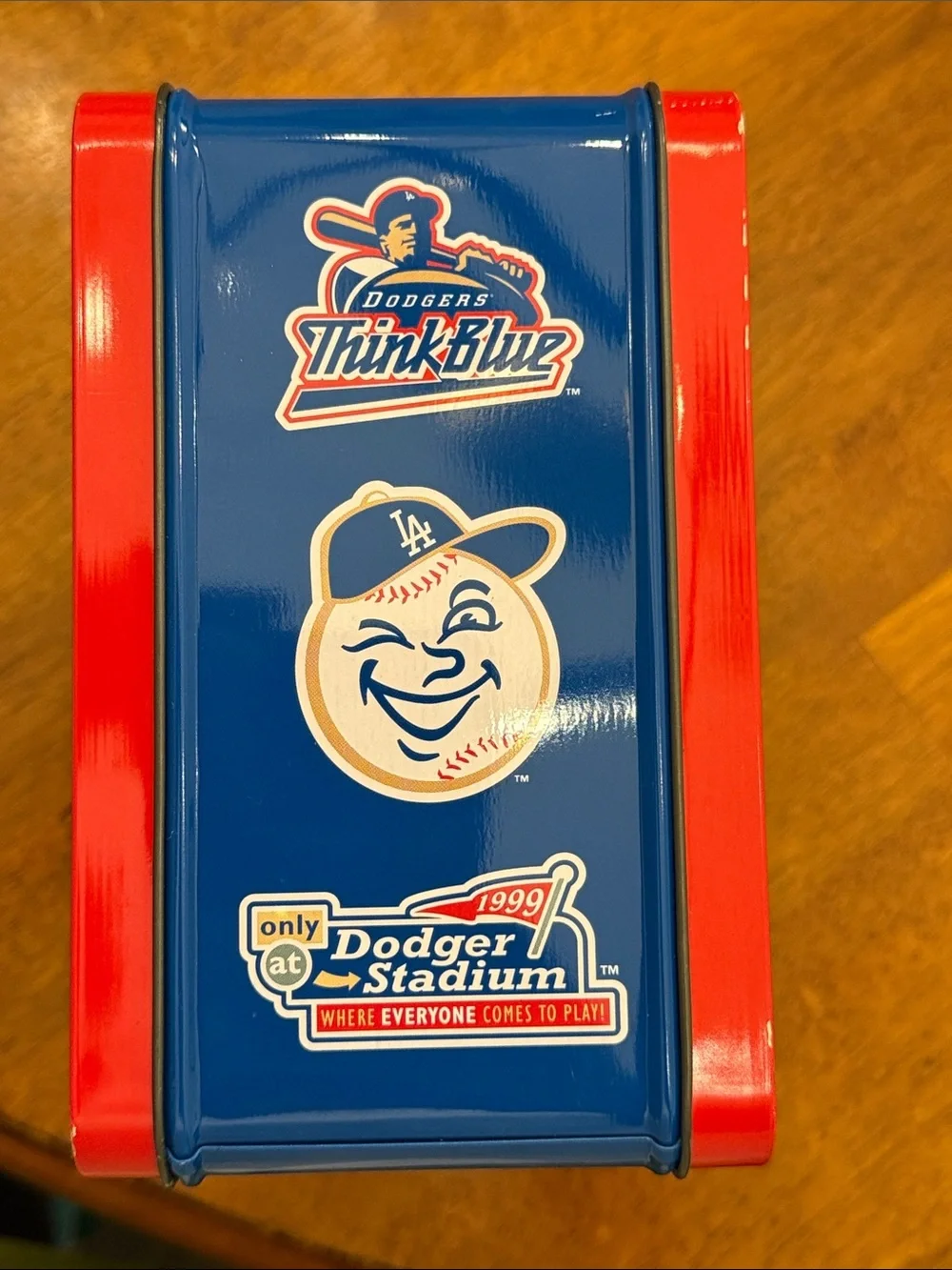 Los Angeles Dodgers Kids Tin Lunchbox - Red & Green 1999 new